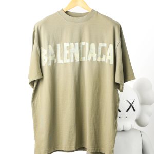 BALENCIAGA Taupe New Tape  T-shirt