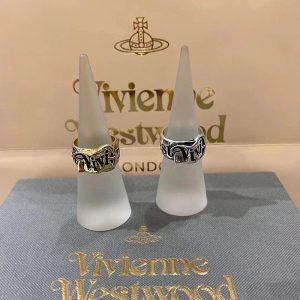Vivi Westwood Silver Logo Belt Ring